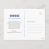 新年おもしろい写真第3回青チャームモダン青 シーズンポストカード (裏面)