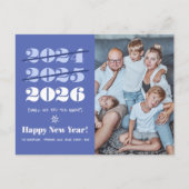 新年おもしろい写真第3回青チャームモダン青 シーズンポストカード (正面)