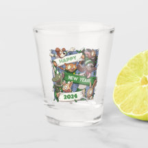 新年おもしろい動物スポーツファンのスカーフ漫画