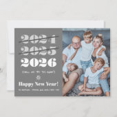 新年おもしろい3回目のチャームグモダンレイ写真 シーズンカード (正面)