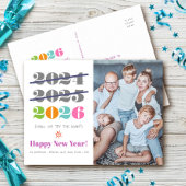 新年おもしろい3回目のチャームモダン写真 シーズンポストカード