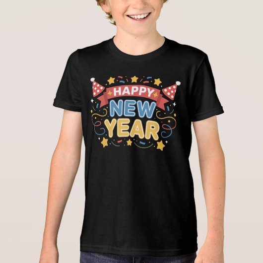 新年お祝いデザイン トライブレンドTシャツ (正面)