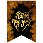 新年お祝いパーティーパイン金ゴールドビジネスガラ バンティングフラッグ (第3の旗)