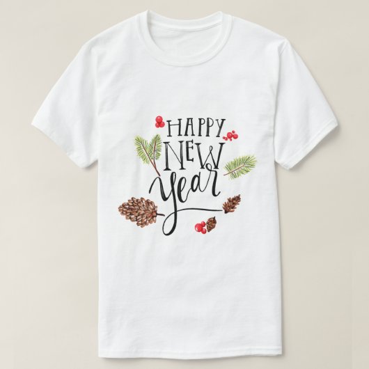 新年お祝いパーティー グラフィックTシャツ Tシャツ (デザイン正面)