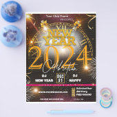 新年お祝いフライヤー – 2024クリスマス チラシ (シングル)