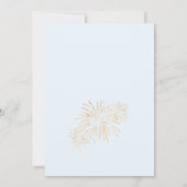 新年かわいいクマ男の子ベビーシャワー招待状 招待状 (裏面)