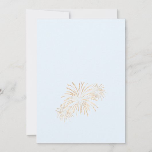 新年かわいいクマ男の子ベビーシャワー招待状 招待状 (裏面)