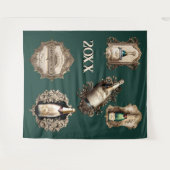 新年きらめくきらめくワインフェスティバルDIY日付 タペストリー (正面(横))