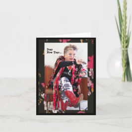 新年さん、どうか優しくしてください 年賀はがきです カード