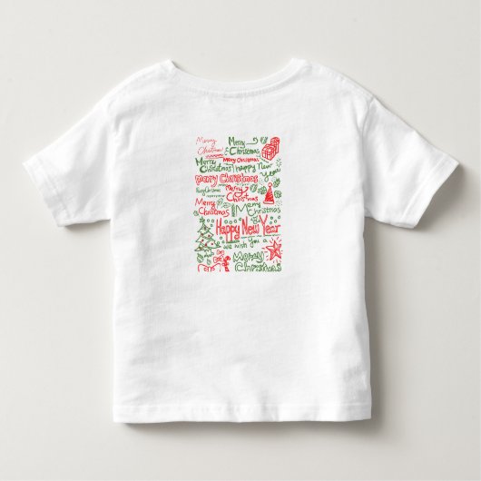 新年とクリスマスのための特別な幼児のトップ！ トドラーTシャツ (裏面)