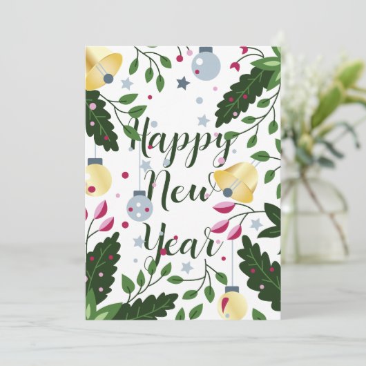 新年とクリスマスの喜び 招待状 (スタンド正面)