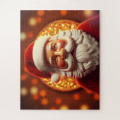 新年とクリスマスを迎えるかわいいサンタクロース ジグソーパズル (縦)