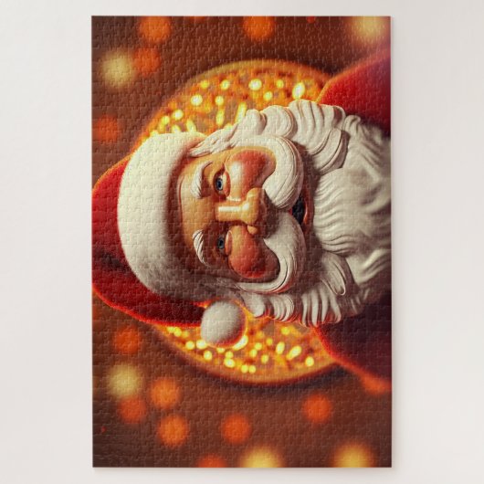 新年とクリスマスを迎えるかわいいサンタクロース ジグソーパズル (縦)