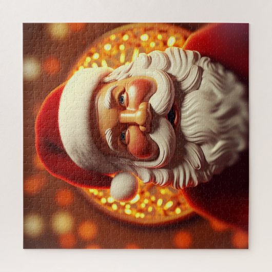 新年とクリスマスを迎えるかわいいサンタクロース ジグソーパズル (縦)