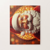 新年とクリスマスを迎えるかわいいサンタクロース ジグソーパズル (縦)