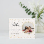 新年とメリークリスマス2024グリーティングカード ポストカード (スタンド正面)