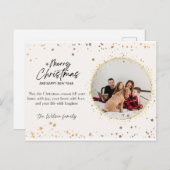 新年とメリークリスマス2024グリーティングカード ポストカード (正面/裏面)