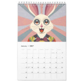 新年と幸おもしろい福な動物 カレンダー (1月 2027)