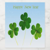 新年と幸運 ワインラベル (シングルラベル)