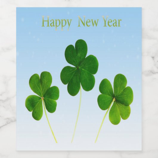 新年と幸運 ワインラベル (シングルラベル)