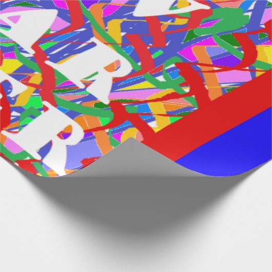 新年と応援挨拶モザイク模様 ラッピングペーパー (角)