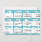 新年と新しい住所の写真 | カレンダー付き シーズンカード (裏面)