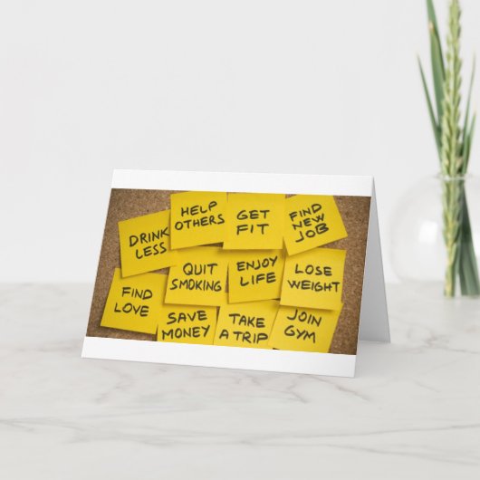 新年にあなたが望むことを何でもしなさい カード (正面)