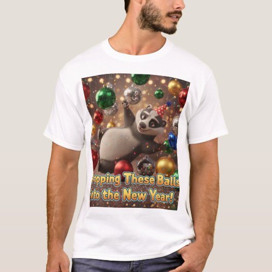 新年にボールを落とす Tシャツ (正面)