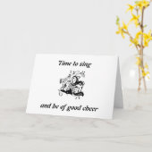 新年にリングや輪を歌う時間 カード (黄色い花)