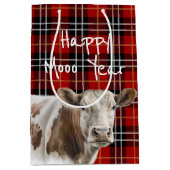 新年に向けて牛の準備 ミディアムペーパーバッグ (正面)