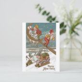 新年に金ゴールドを届けるドワーフ シーズンポストカード (スタンド正面)