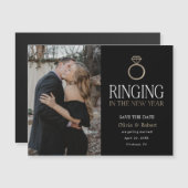 新年に鳴る日付の写真の磁石を救う (正面/裏面)