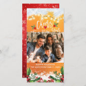 新年のあいさつ写真へのクリスマスと応援 シーズンカード (正面/裏面)