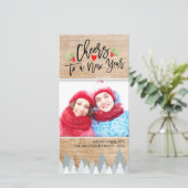 新年のあいさつ写真へのクリスマスと応援 シーズンカード (スタンド正面)