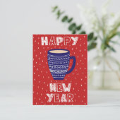 新年のあたたかなお茶のカード シーズンカード (スタンド正面)