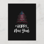 新年のおめでとうクリスマスツリー（アメリカ国旗） シーズンポストカード (正面)