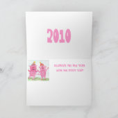 新年のおめでとうパーティー シーズンカード (内部)