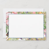 新年のおめでとうフローラ水彩青い鳥の詩 シーズンカード (裏面)