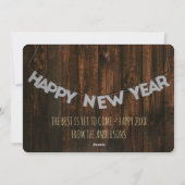 新年のおめでとうモダンご家族の写真コラージュの復習 シーズンカード (裏面)