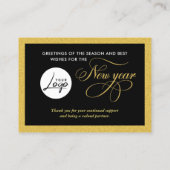 新年のおめでとう会社のビジネスロゴ  名刺 (裏面)