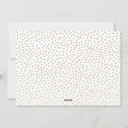 新年のおめでとう金ゴールドスタースクリプトフォトカード シーズンカード (裏面)