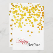 新年のおめでとう |ラッキー金ゴールドコイン シーズンカード (正面/裏面)