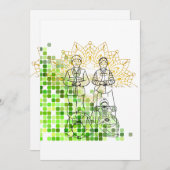 新年のおめでとう、韓国文伝統的化 シーズンカード (正面/裏面)