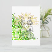 新年のおめでとう、韓国文伝統的化 シーズンカード (スタンド正面)