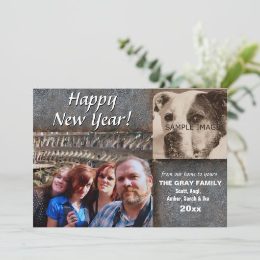 新年のおめでと素朴う皮革2枚 シーズンカード (スタンド正面)