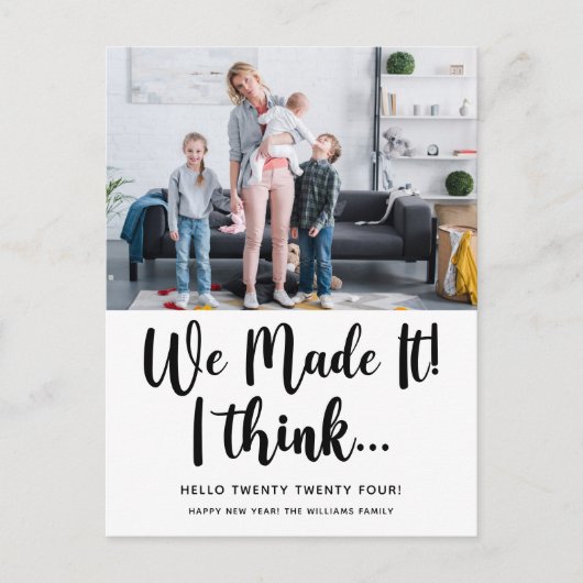 新年のおもしろいハッピーハガキ シーズンポストカード (正面)