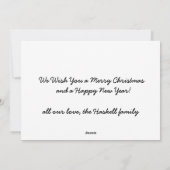 新年のお祝いを申し上げます シーズンカード (裏面)