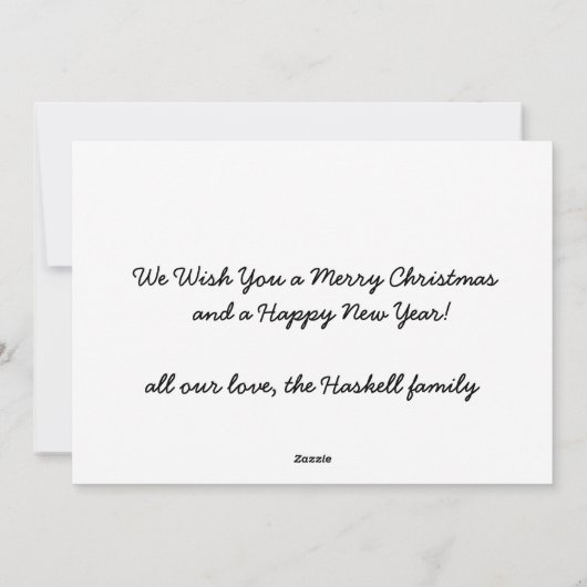 新年のお祝いを申し上げます シーズンカード (裏面)