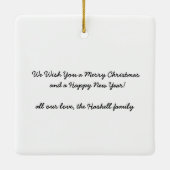 新年のお祝いを申し上げます セラミックオーナメント (裏面)