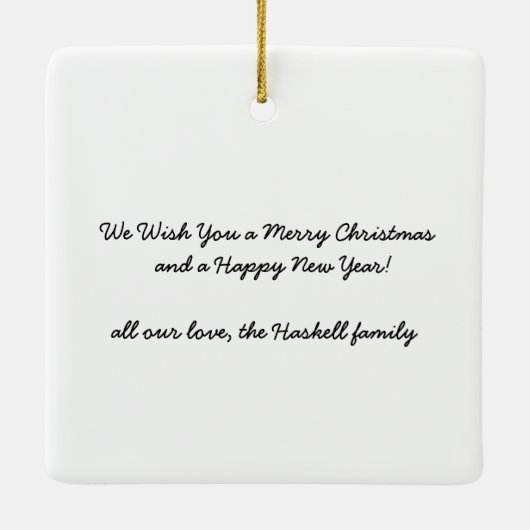 新年のお祝いを申し上げます セラミックオーナメント (裏面)